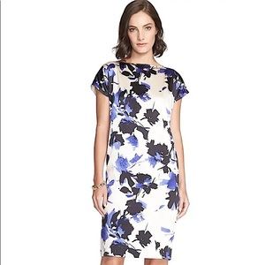 🏷️ FIRM | ST. JOHN BLACK LABEL | Desert Floral Silk Shift Dress | Size 4